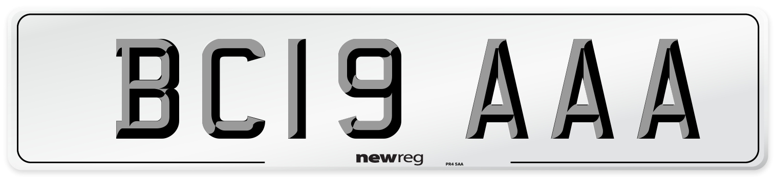 BC19 AAA Number Plate from New Reg